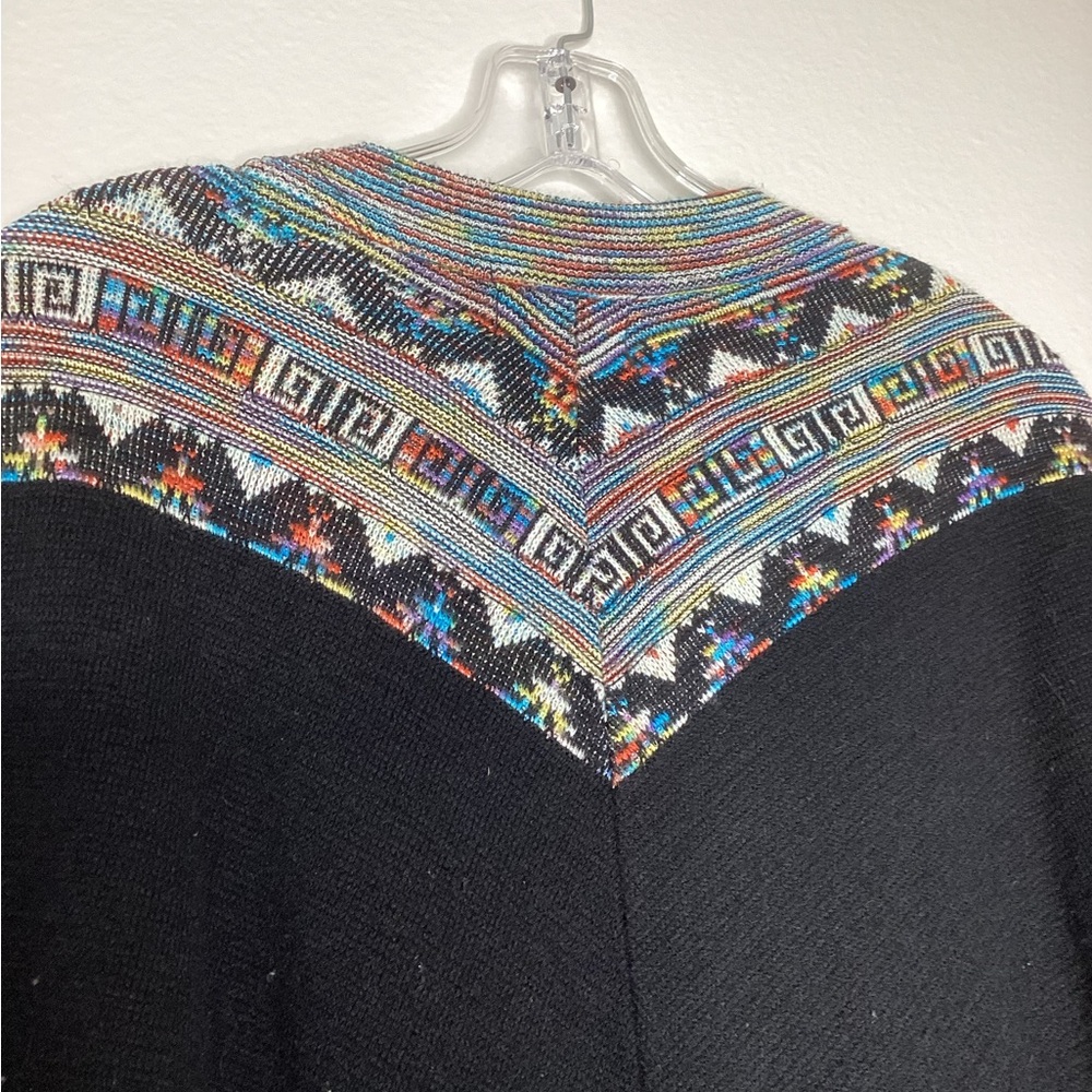 Vintage Cuddle Knit Poncho Fringe O/S - Picture 5 of 6
